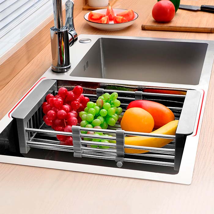 TopDrain, flexibilný odtokový systém na sušenie riadu a umývanie potravín