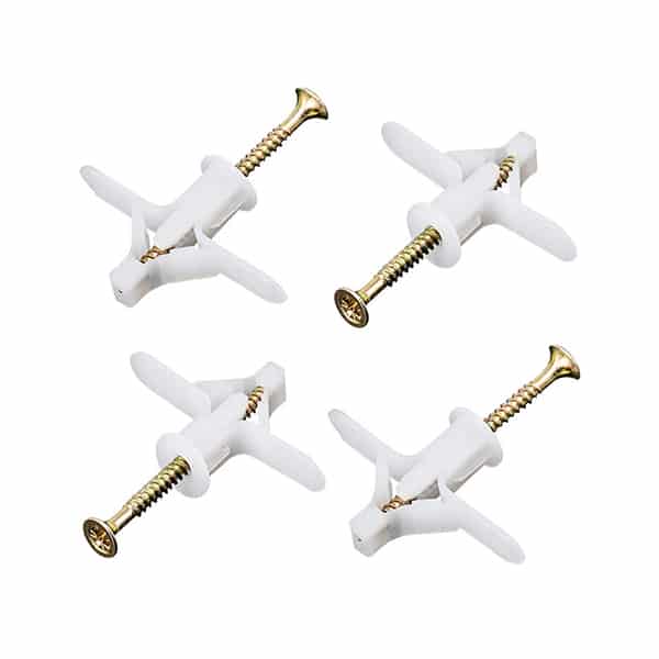 AnchorStar, 100-dielna sada plastových vložiek v tvare kotvy so skrutkami do dutej steny